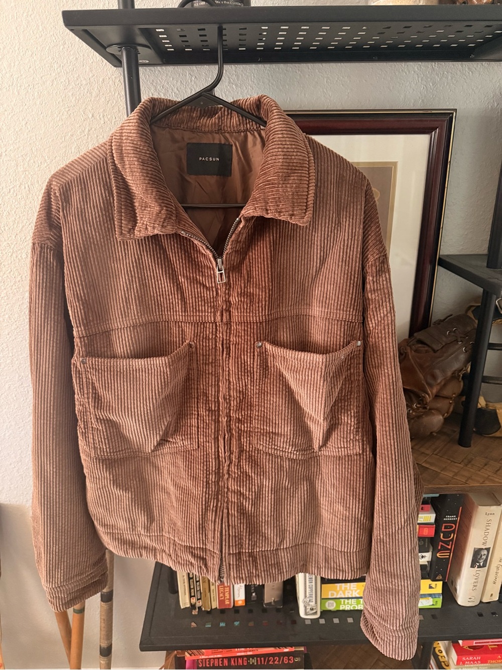 PacSun Men's Corduroy Zip Jacket in Warm Brown
